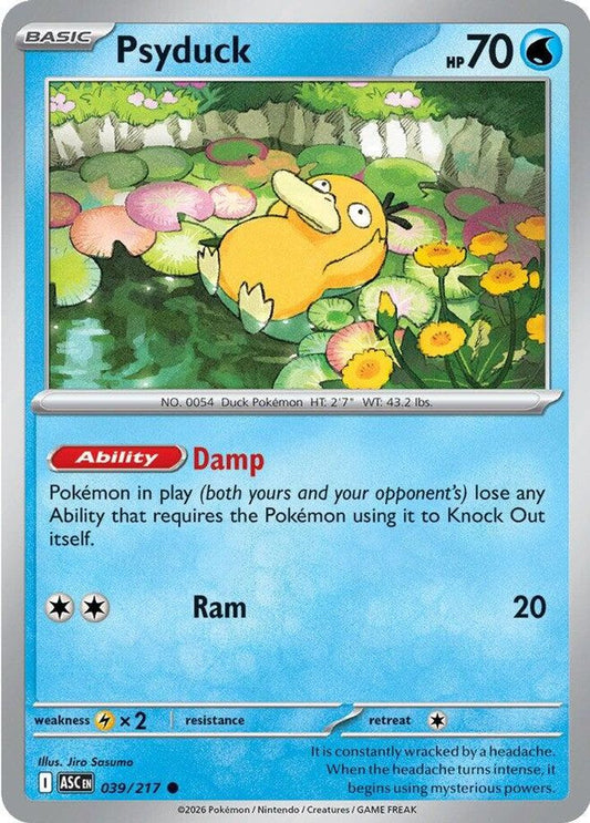 Psyduck - 039/217 - - ASCENDED HEROES - Pokemon - Common | AA43-80