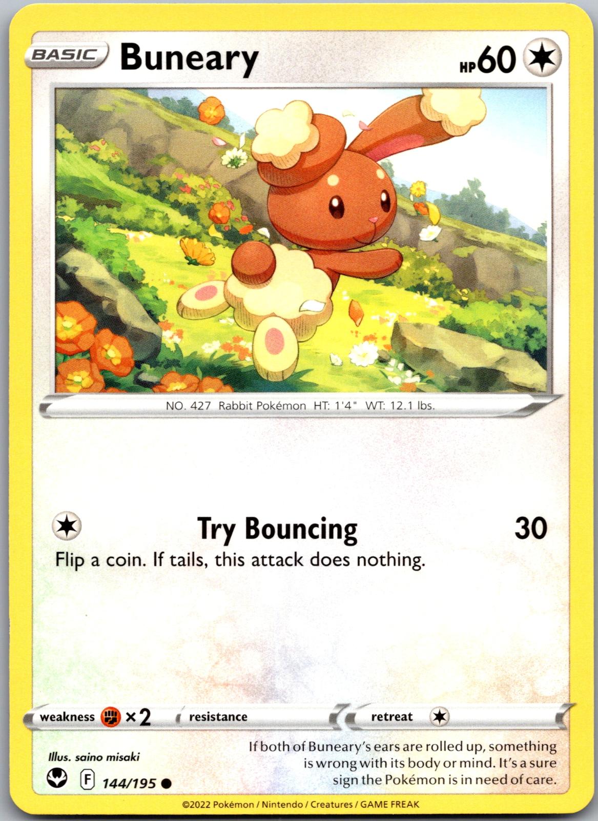 Buneary - 144/195 - - SILVER TEMPEST - Pokemon - Common | AA91-28