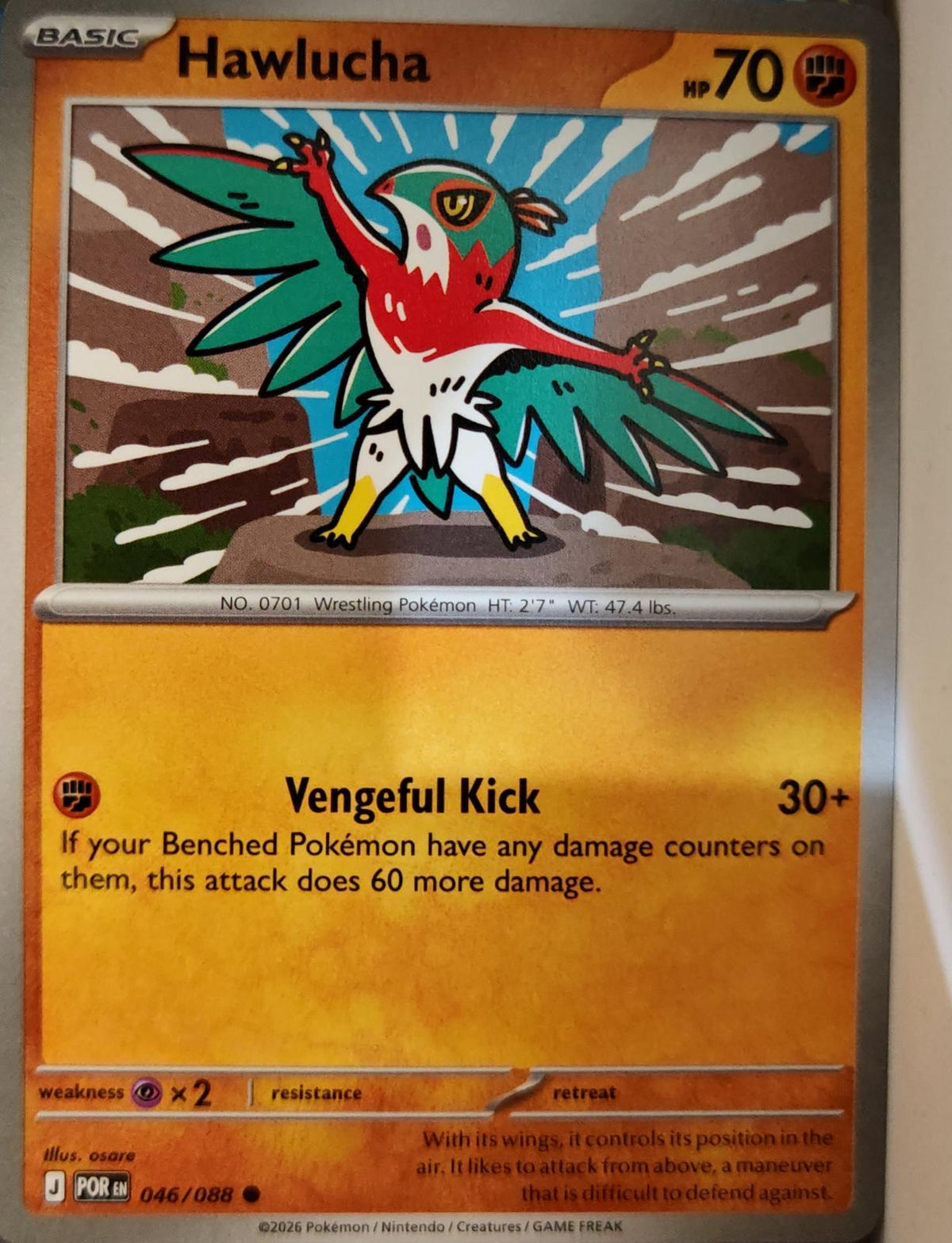 Hawlucha - 046/088 - - PERFECT ORDER - Pokemon - Common | AA05-34