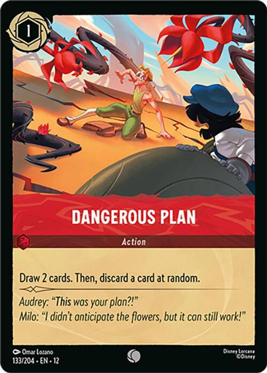 Dangerous Plan - 133/204 - - WILDS UNKNOWN - Lorcana - Common | LAA01-93