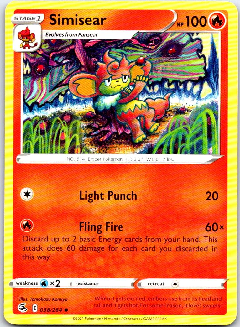 Simisear - 038/264 - - FUSION STRIKE - Pokemon - Uncommon | AB34-13