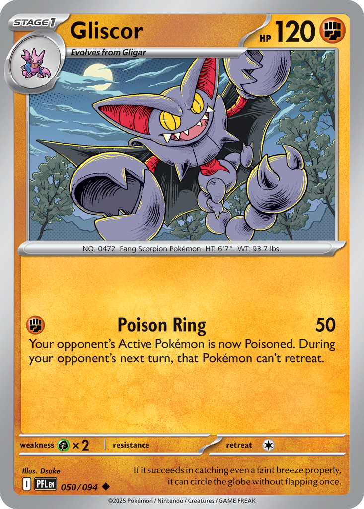 Gliscor - 050/094 - - PHANTASMAL FLAMES - Pokemon - Uncommon | AA54-46