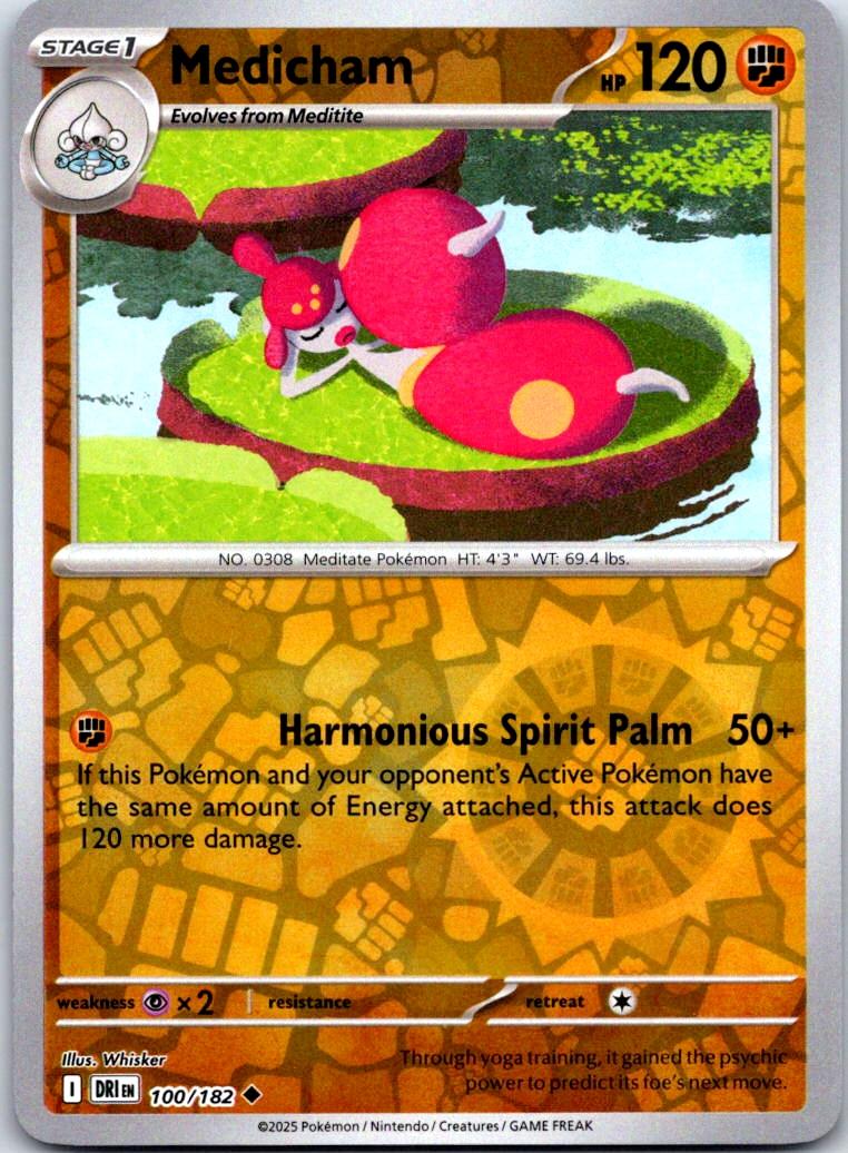 Medicham - 100/182 - Reverse Holo - DESTINED RIVALS - Pokemon - | AA131-42