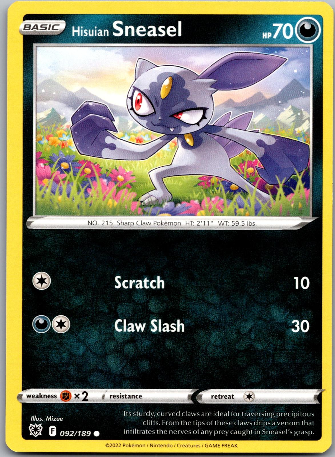 Hisuian Sneasel - 092/189 - - ASTRAL RADIANCE - Pokemon - Common | AA89-21
