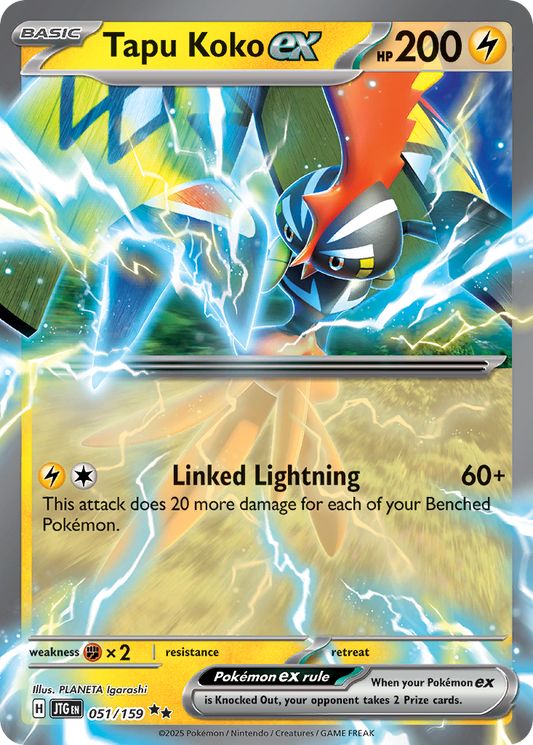 Tapu Koko ex - 051/159 - Holo - JOURNEY TOGETHER - Pokemon - | AA37-43
