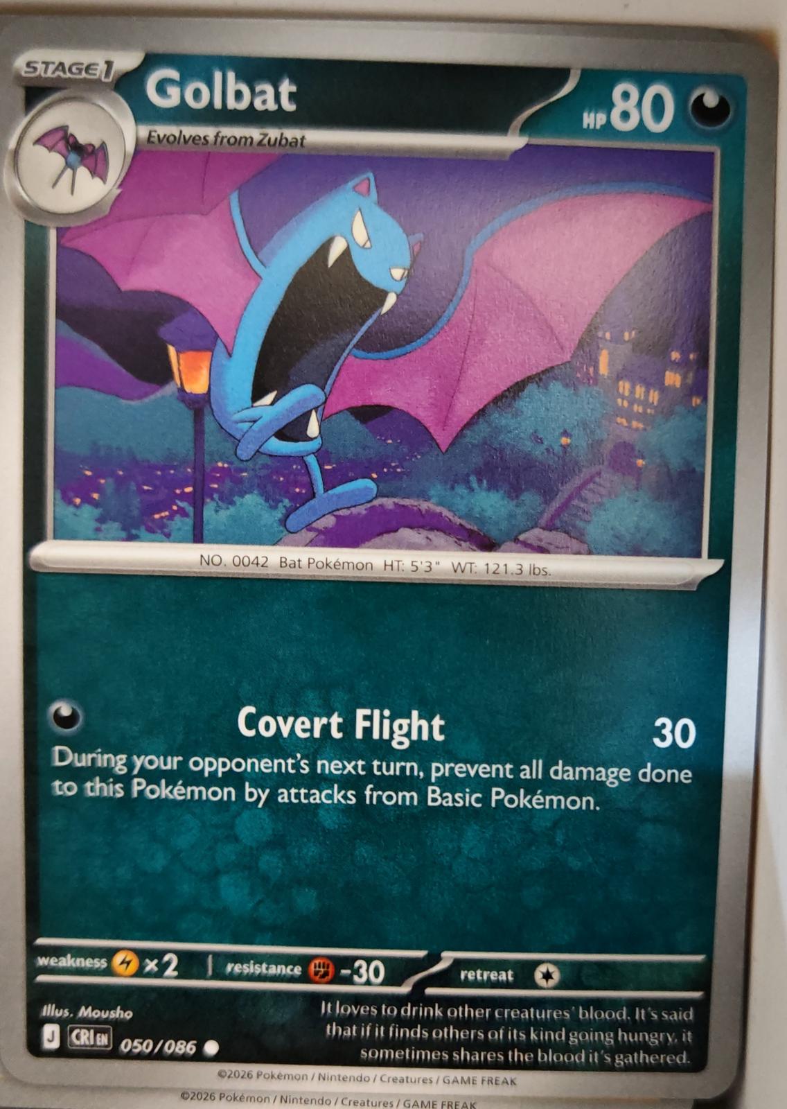 Golbat - 050/086 - - CHAOS RISING - Pokemon - Common | AA09-61