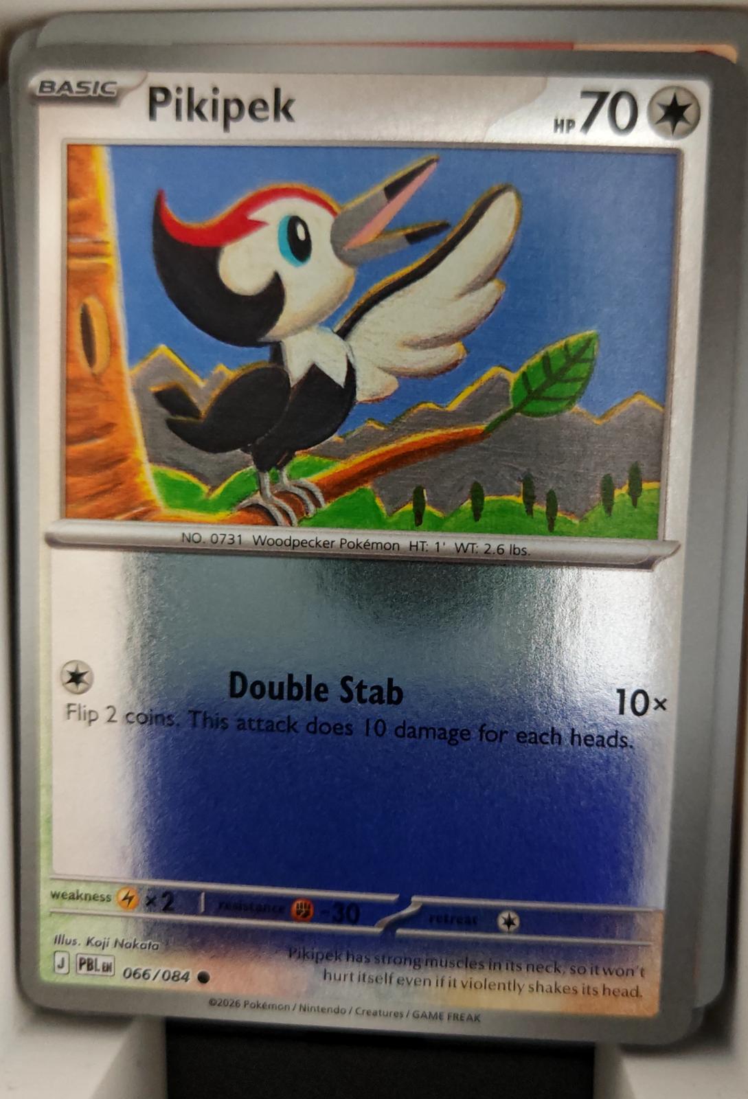 Pikipek - 066/084 - Reverse Holo - PITCH BLACK - Pokemon - Common | AA25-47