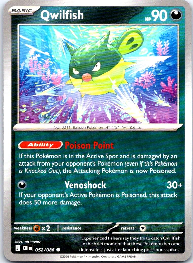 Qwilfish - 052/086 - - CHAOS RISING - Pokemon - Common | AB19-44