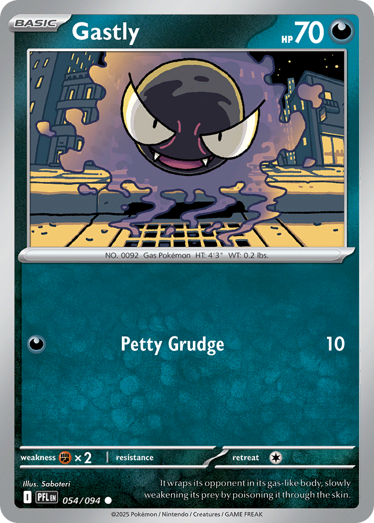 Gastly - 054/094 - - PHANTASMAL FLAMES - Pokemon - Common | AA27-19