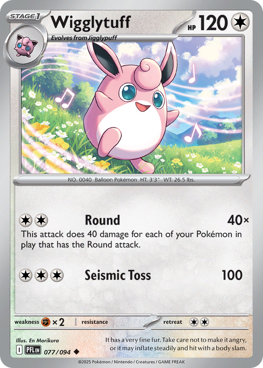 Wigglytuff - 077/094 - Reverse Holo - PHANTASMAL FLAMES - Pokemon - | AA56-39