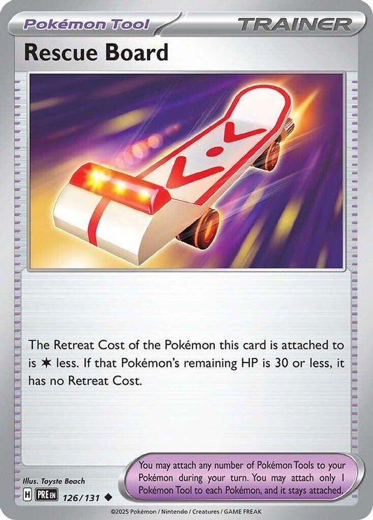 Rescue Board - 126/131 - - PRISMATIC EVOLUTIONS - Pokemon - Uncommon | AA29-32
