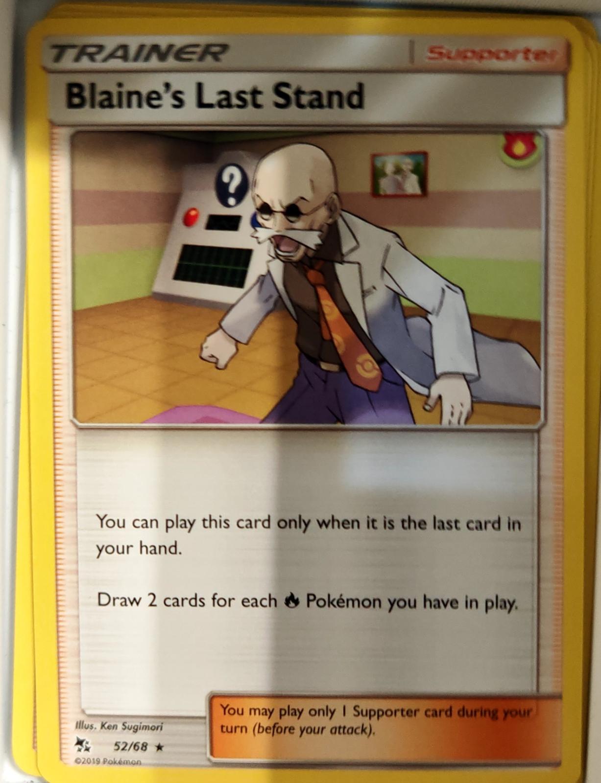 Blaine's Last Stand - 52/68 - - HIDDEN FATES - Pokemon - Rare | AA70-6