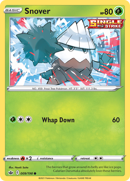 Snover - 009/198 - - CHILLING REIGN - Pokemon - Common | AA57-39