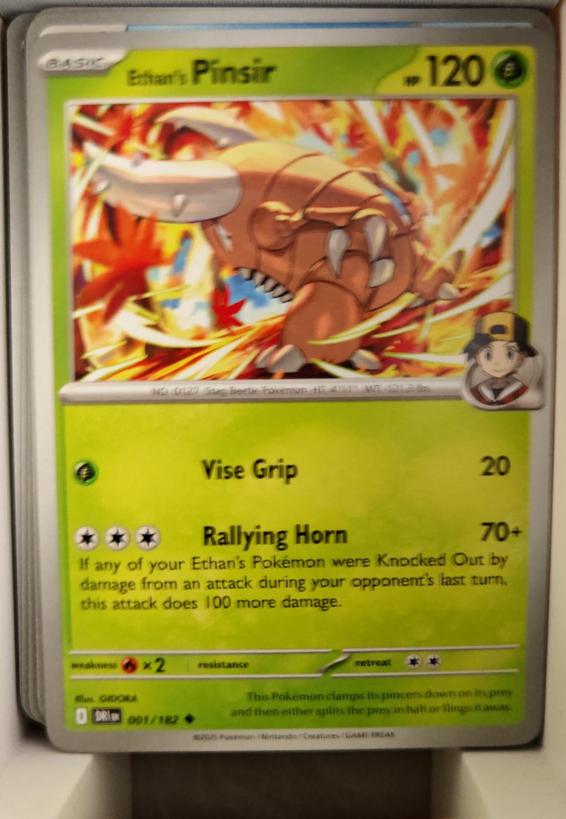 Ethan's Pinsir - 001/182 - - DESTINED RIVALS - Pokemon - Uncommon | AA38-85