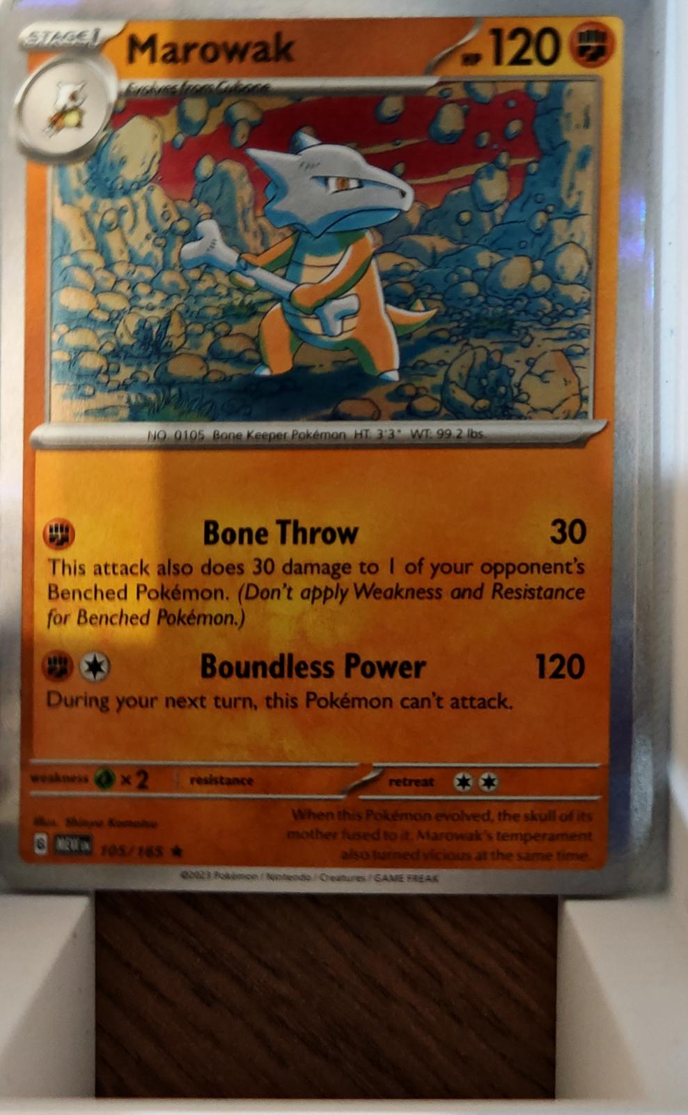 Marowak - 105/165 - Holo - 151 - Pokemon - Rare | AA74-3