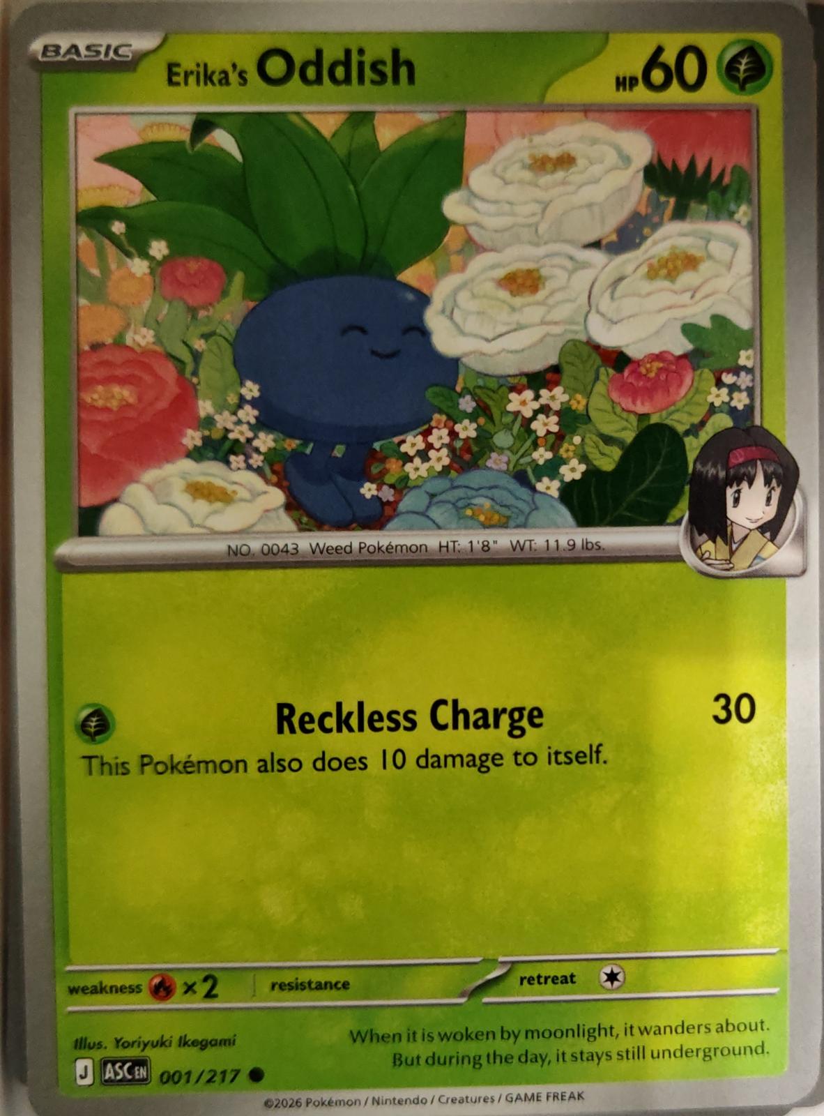 Erika's Oddish - 001/217 - - ASCENDED HEROES - Pokemon - Common | AA01-8