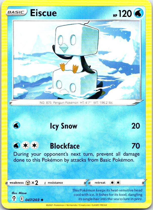 Eiscue - 047/203 - - EVOLVING SKIES - Pokemon - Uncommon | AC05-19