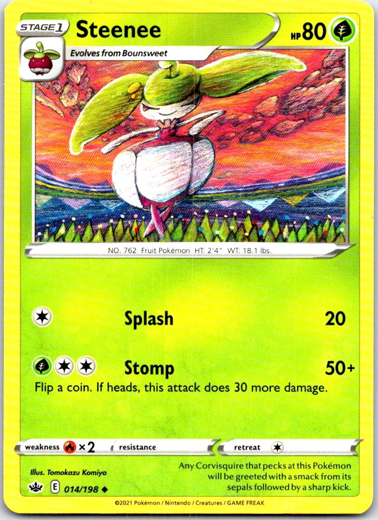 Steenee - 014/198 - - CHILLING REIGN - Pokemon - Uncommon | AB97-40
