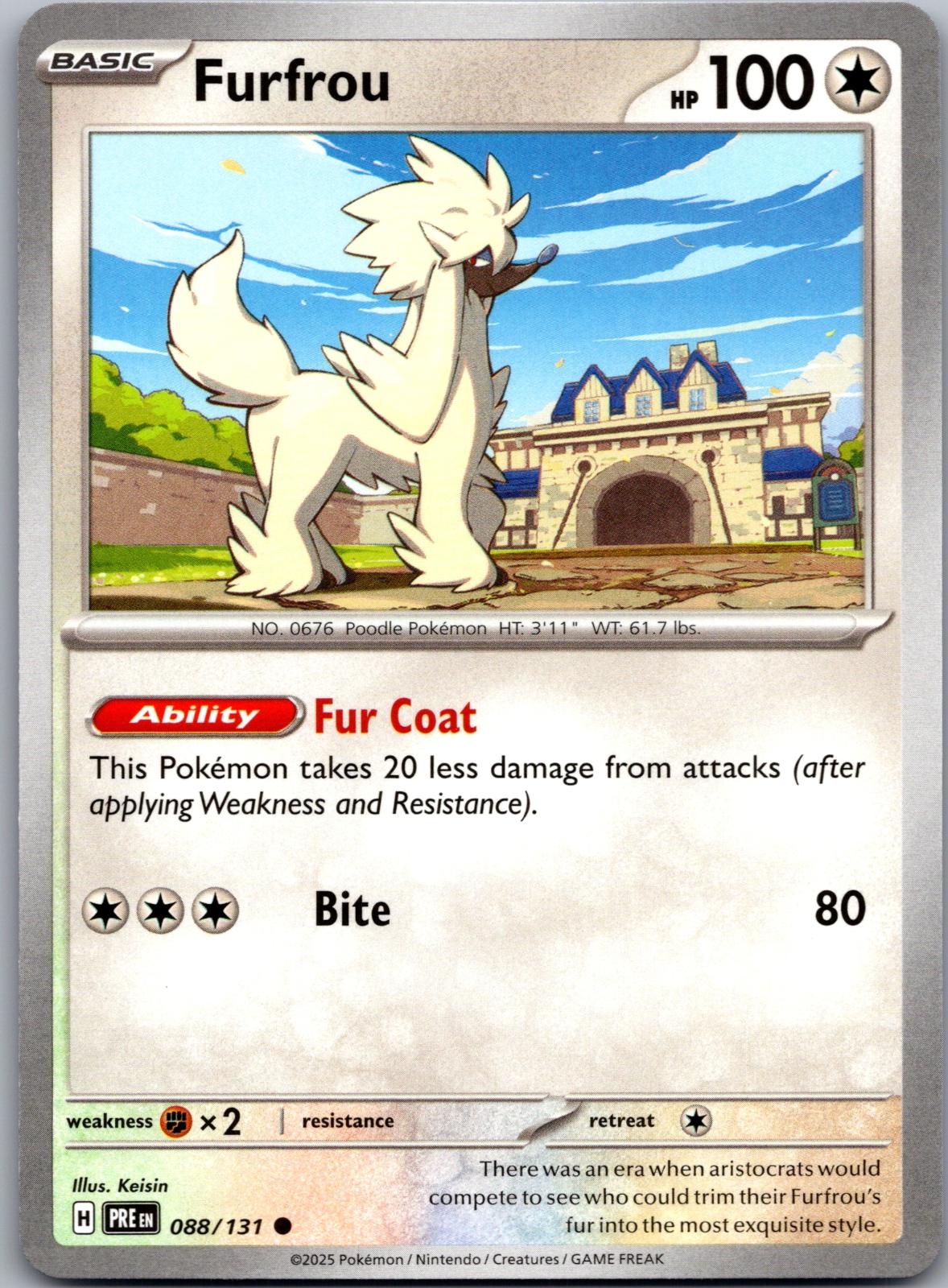 Furfrou - 088/131 - - PRISMATIC EVOLUTIONS - Pokemon - Common | AA83-43