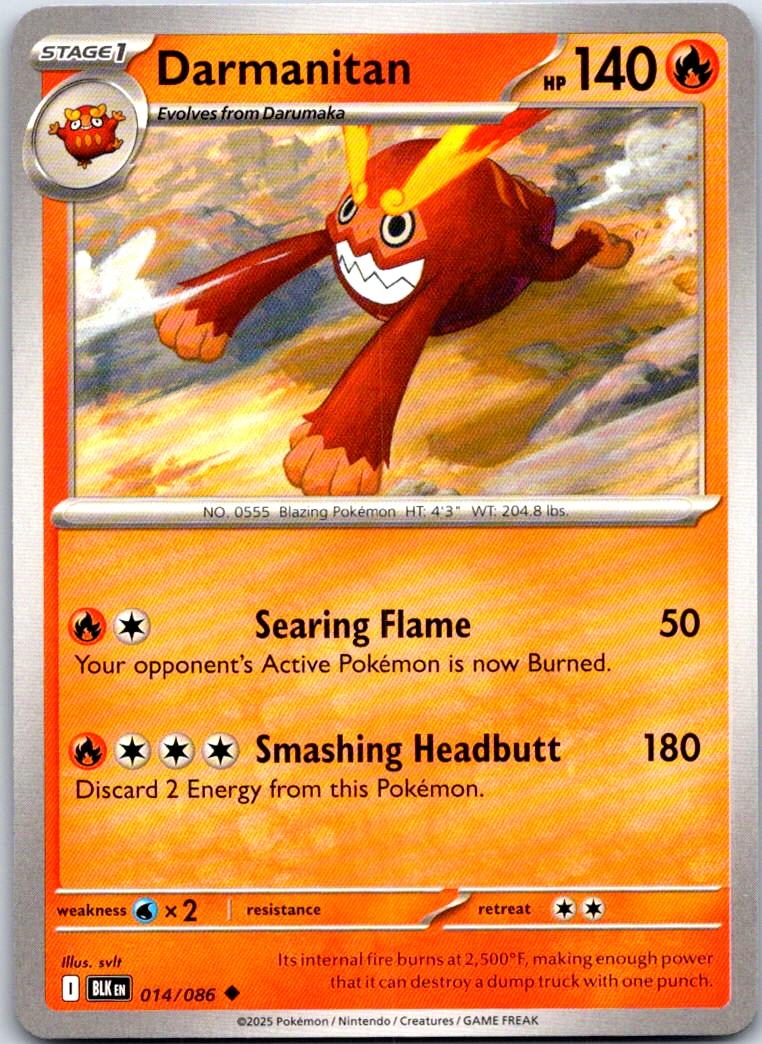 Darmanitan - 014/086 - - BLACK BOLT - Pokemon - Uncommon | AA108-10