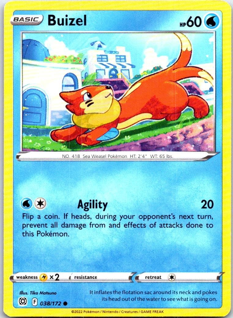 Buizel - 038/172 - - BRILLIANT STARS - Pokemon - Common | AB87-5