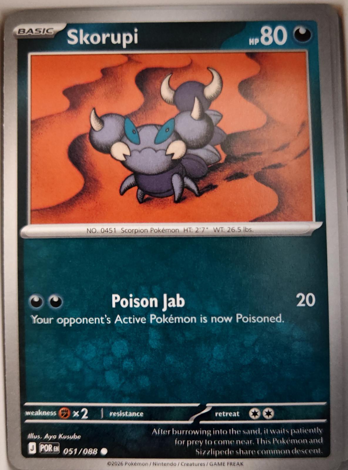 Skorupi - 051/088 - - PERFECT ORDER - Pokemon - Common | AA12-92