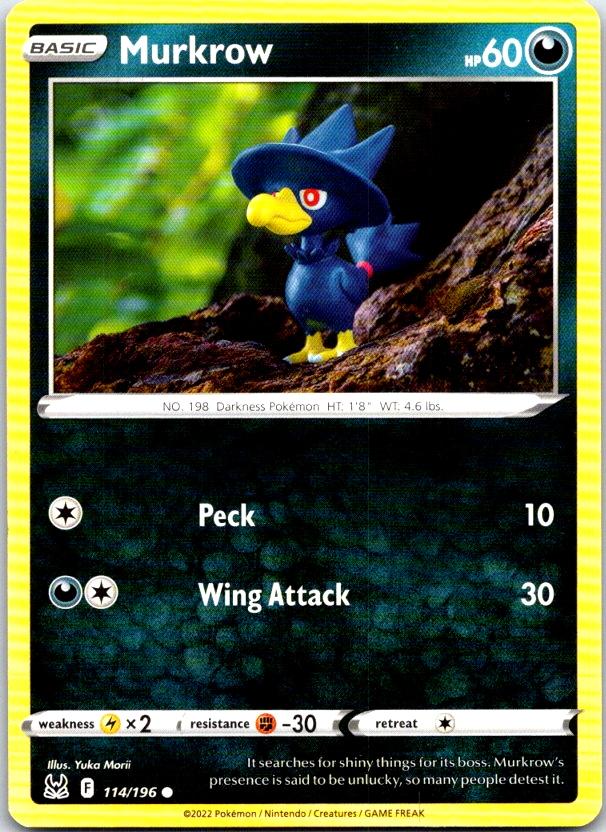 Murkrow - 114/196 - - LOST ORIGIN - Pokemon - Common | AC13-50