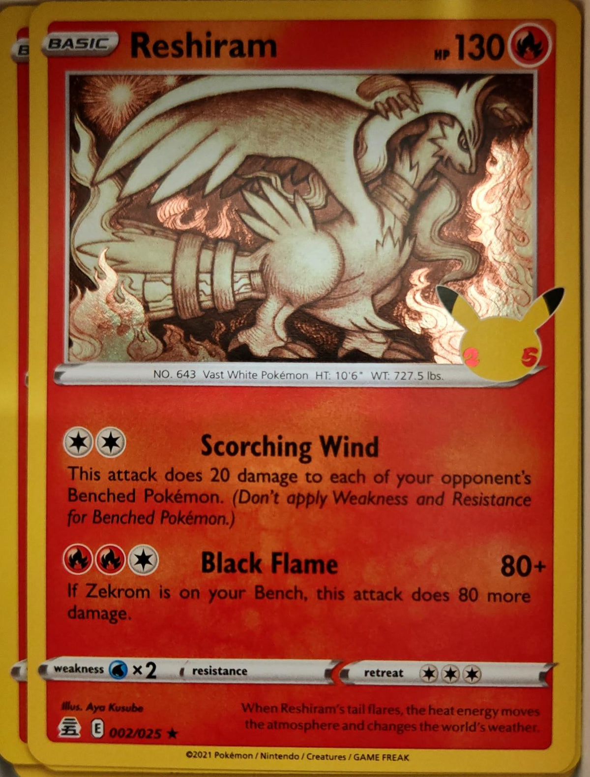 Reshiram - 002/025 - Holo - CELEBRATIONS - Pokemon - Rare | AA06-20