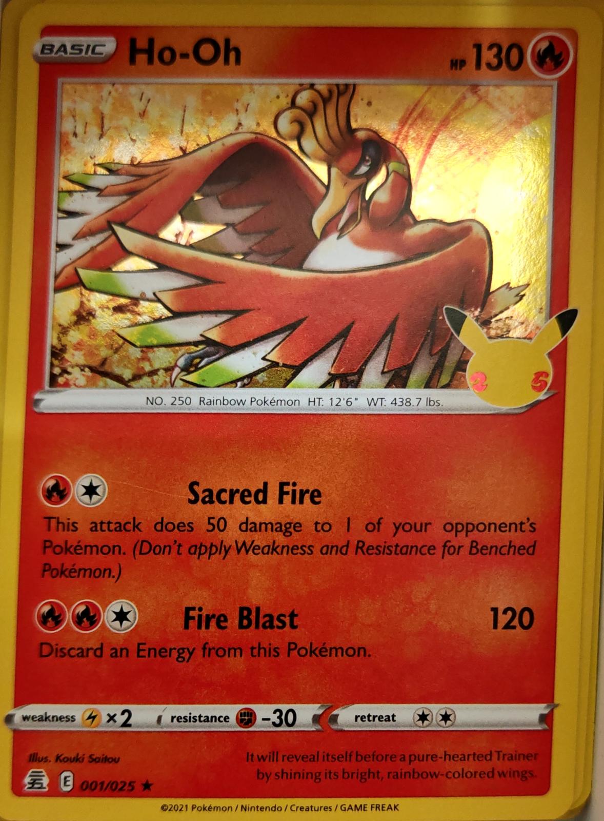 Ho-Oh - 001/025 - Holo - CELEBRATIONS - Pokemon - Rare | AA06-21