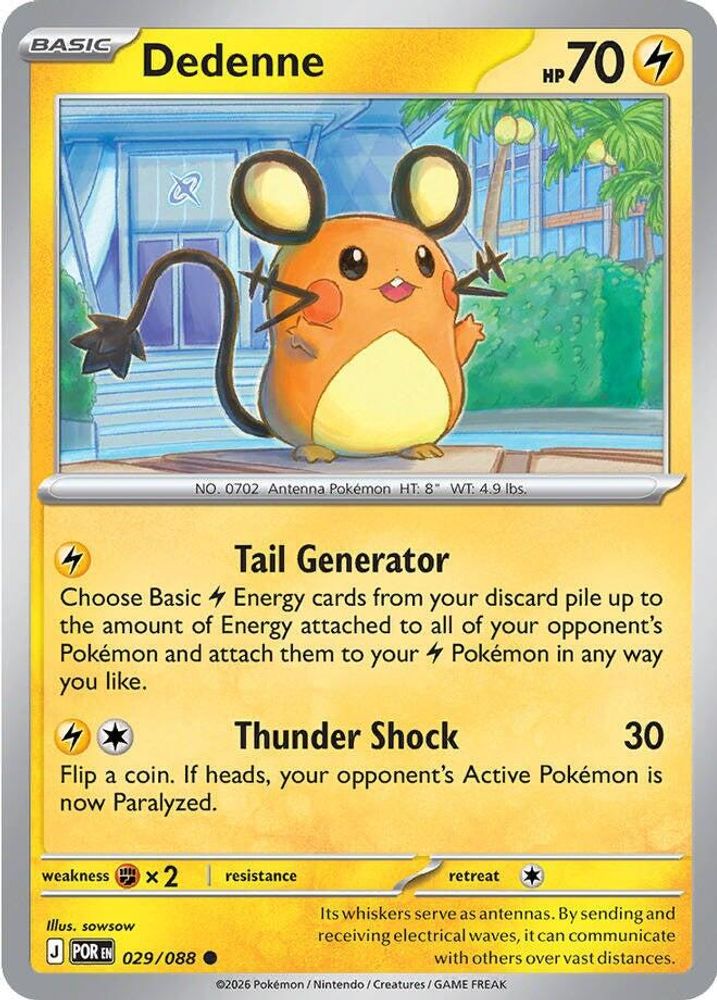 Dedenne - 029/088 - Reverse Holo - PERFECT ORDER - Pokemon - Common | AA19-67