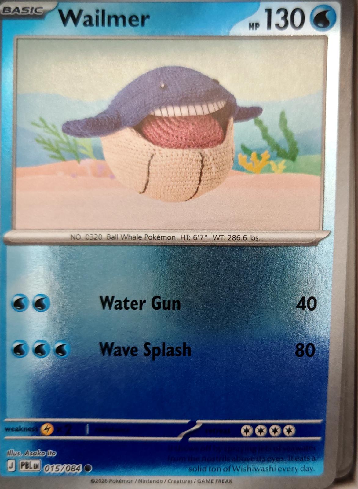 Wailmer - 015/084 - Reverse Holo - PITCH BLACK - Pokemon - Common | AA14-93
