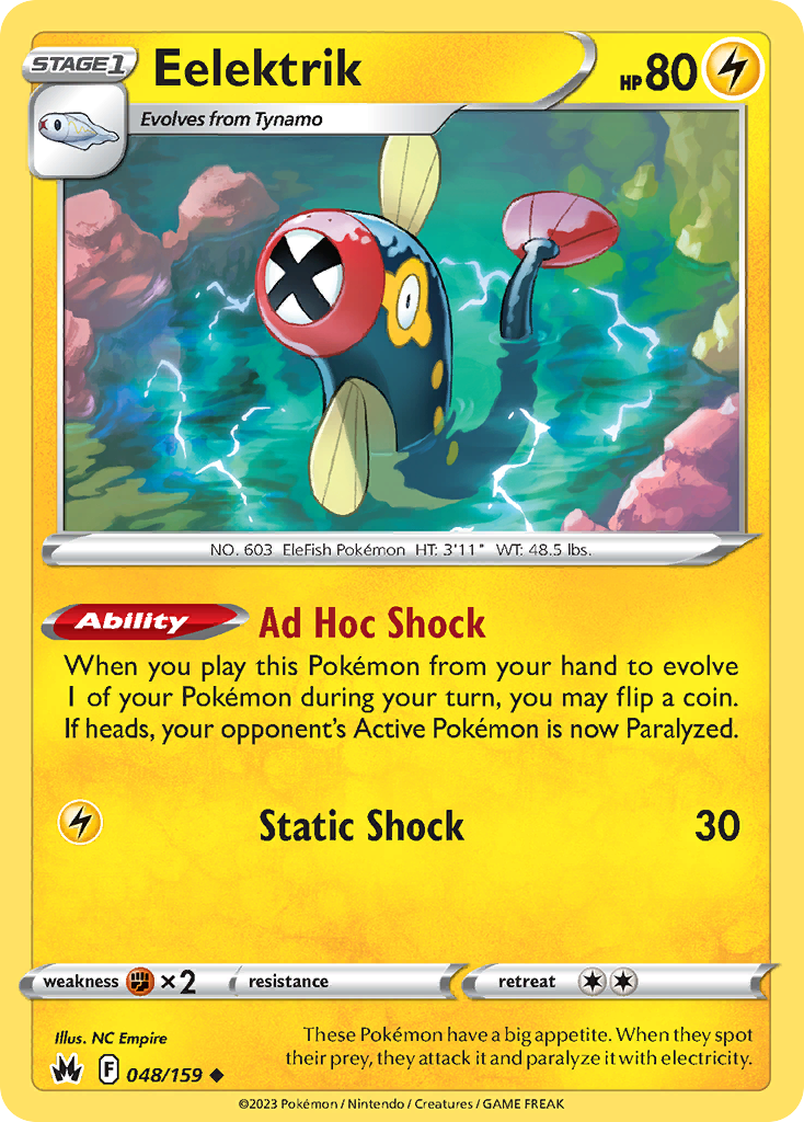 Eelektrik - 048/159 - - CROWN ZENITH - Pokemon - Uncommon | AA100-32