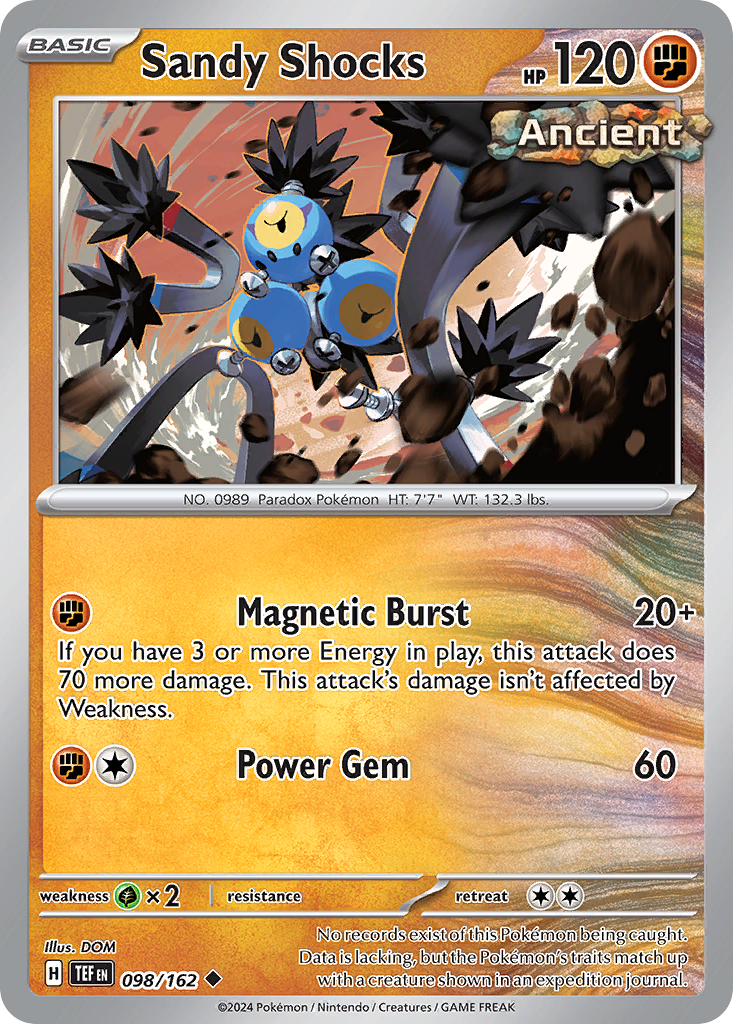 Sandy Shocks - 098/162 - - TEMPORAL FORCES - Pokemon - Uncommon | AA23-7