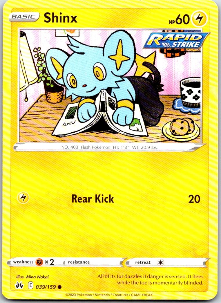 Shinx - 039/159 - - CROWN ZENITH - Pokemon - Common | AA101-35