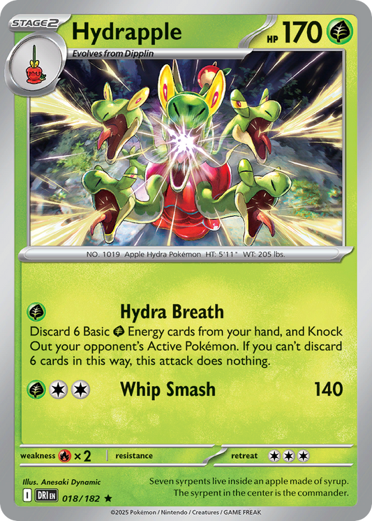 Hydrapple - 018/182 - Holo - DESTINED RIVALS - Pokemon - Rare | AA06-75