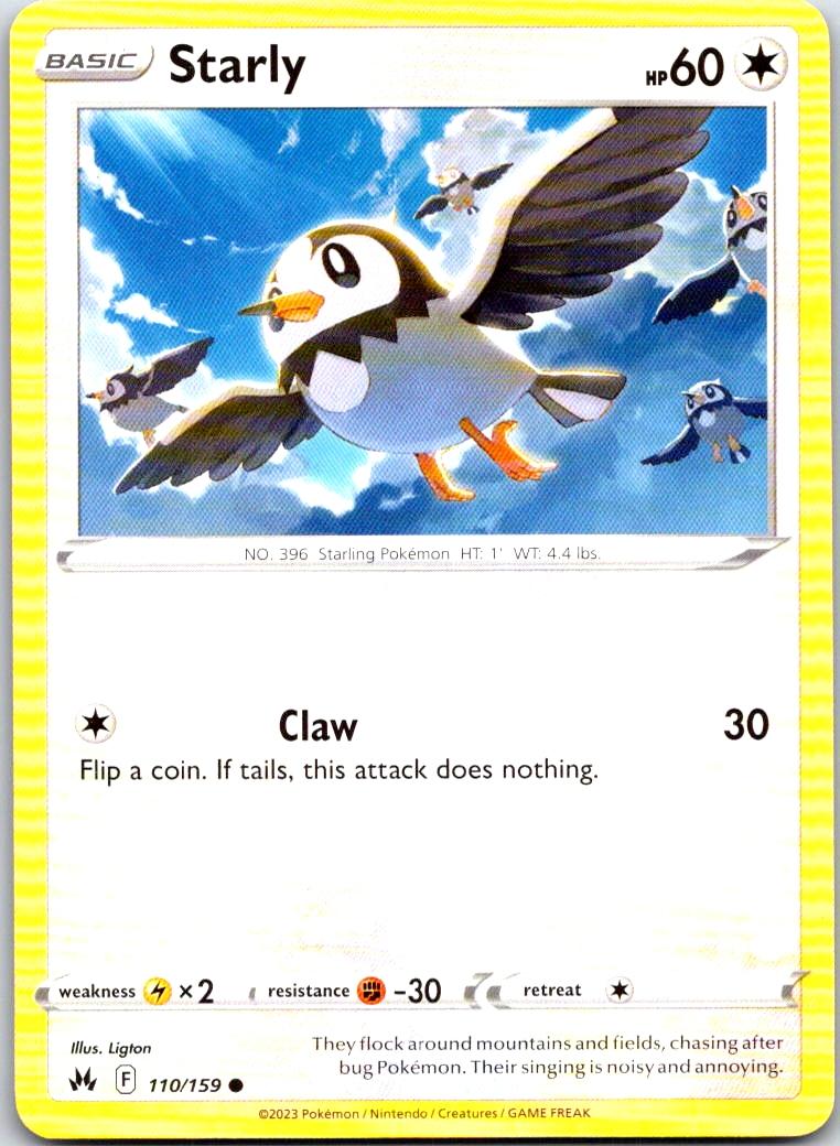 Starly - 110/159 - - CROWN ZENITH - Pokemon - Common | AA105-23