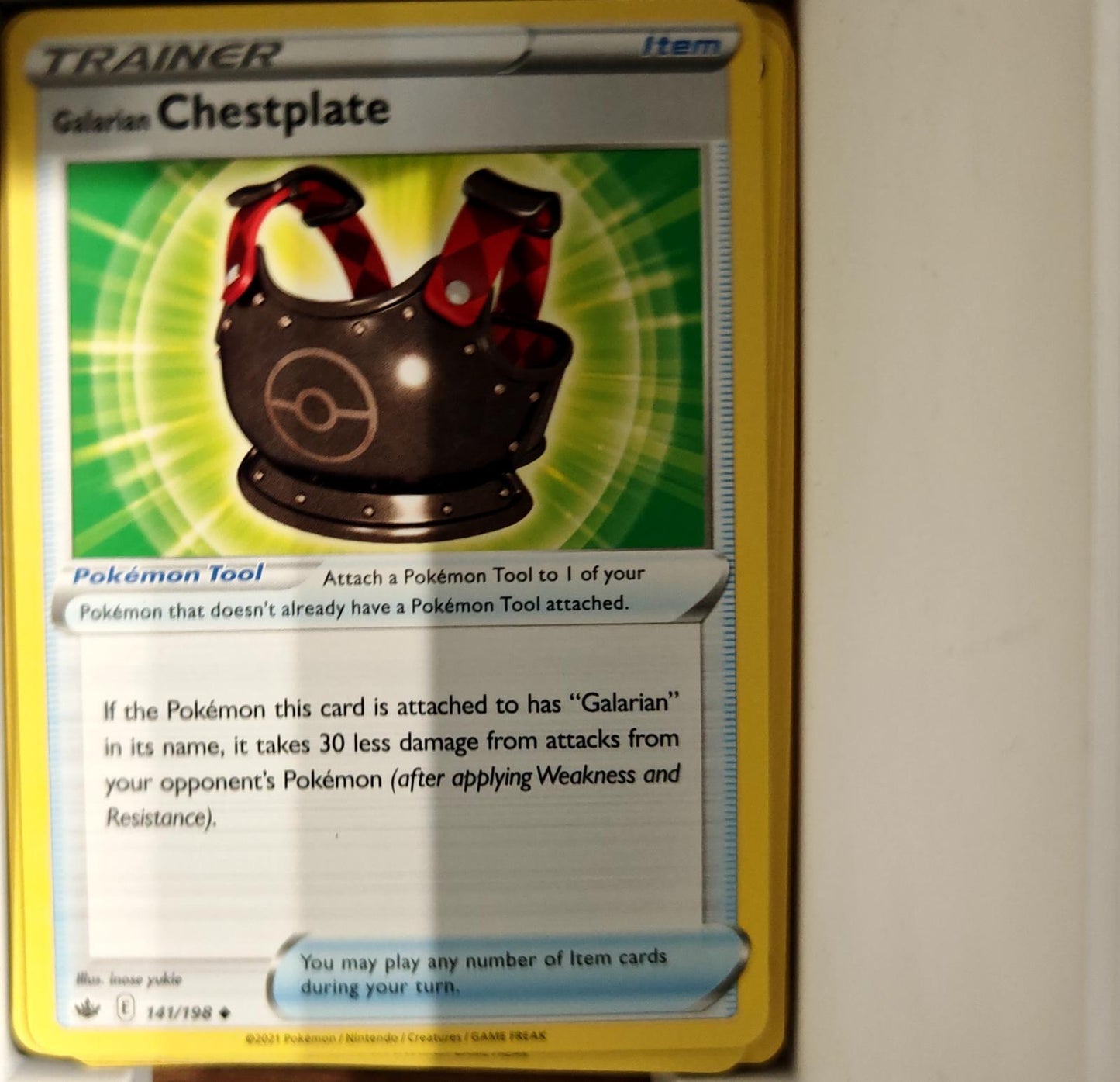 Galarian Chestplate - 141/198 - - CHILLING REIGN - Pokemon - Uncommon | AA70-40