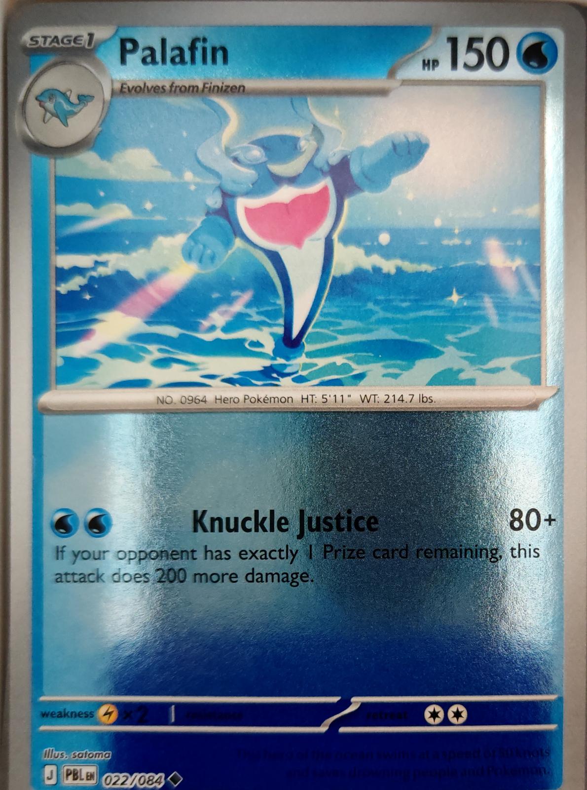 Palafin - 022/084 - Reverse Holo - PITCH BLACK - Pokemon - Uncommon | AA14-83