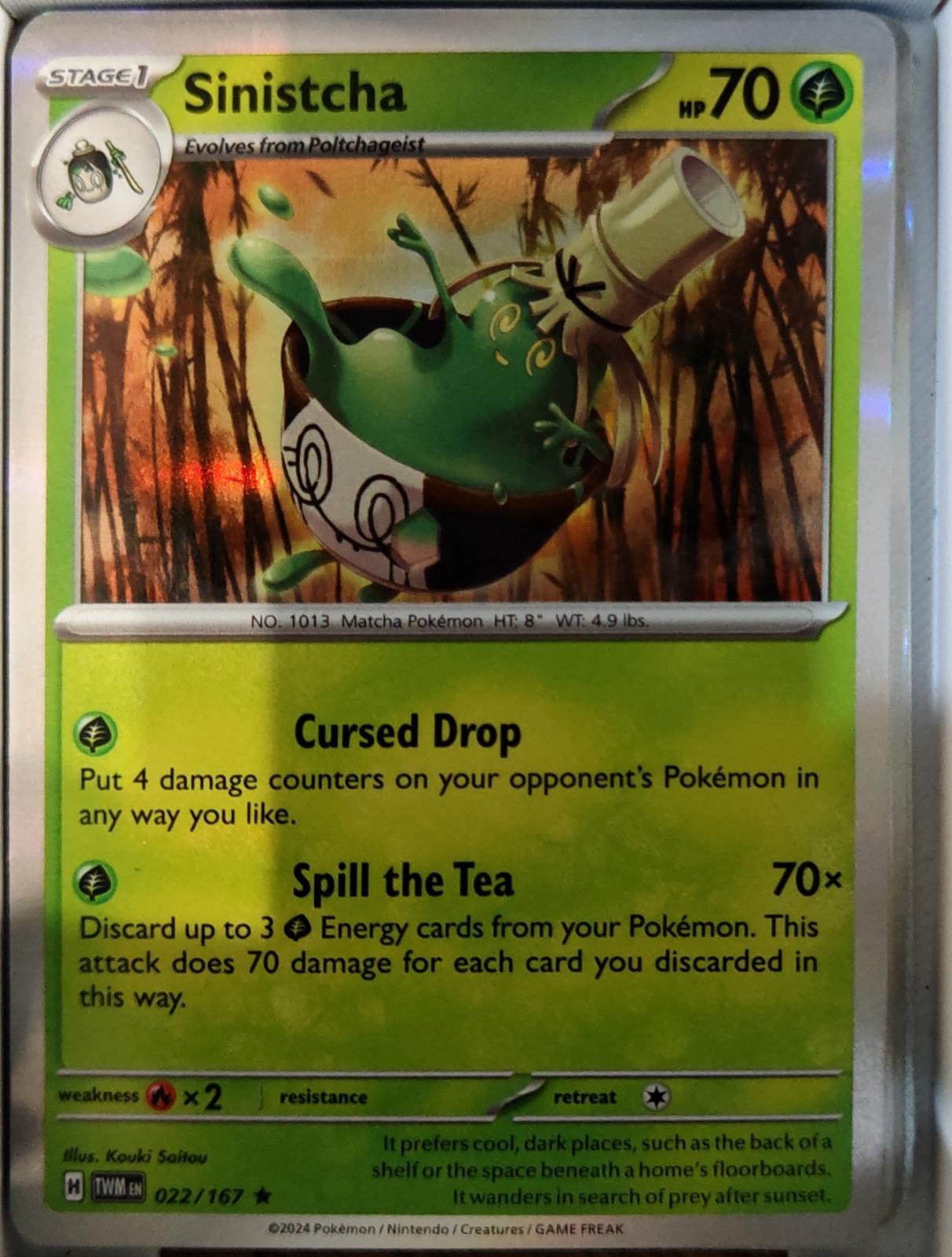 Sinistcha - 022/167 - Holo - TWILIGHT MASQUERADE - Pokemon - Rare | AA74-10