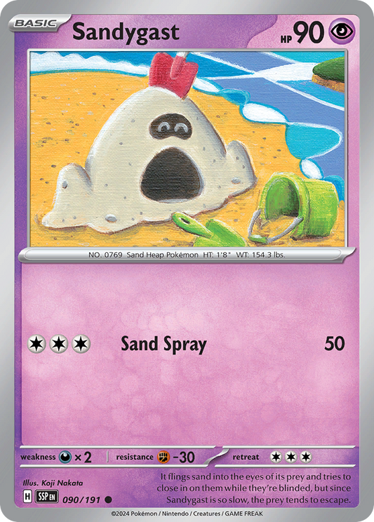 Sandygast - 090/191 - - SURGING SPARKS - Pokemon - Common | AA46-35