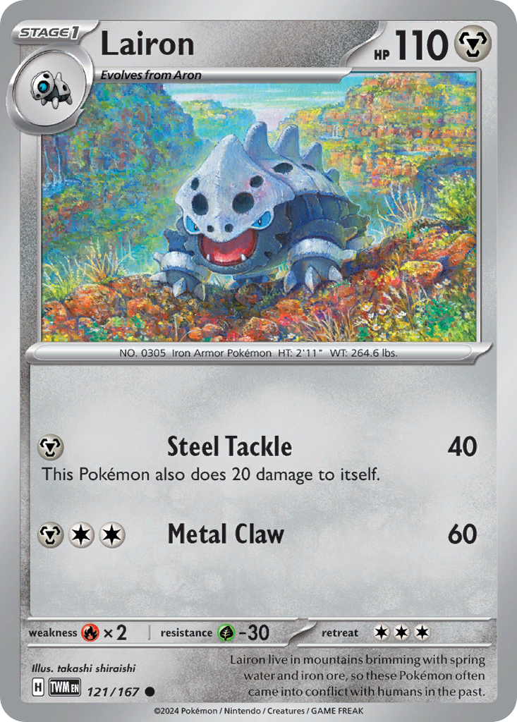 Lairon - 121/167 - - TWILIGHT MASQUERADE - Pokemon - Common | AA76-5