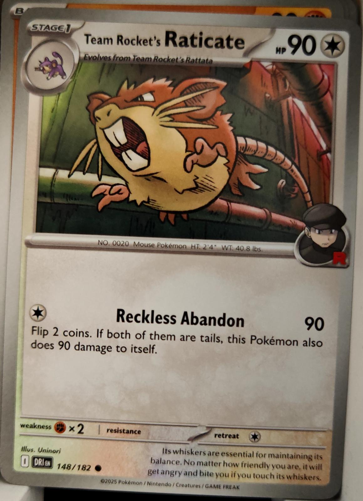 Team Rocket's Raticate - 148/182 - - DESTINED RIVALS - Pokemon - | AA12-43