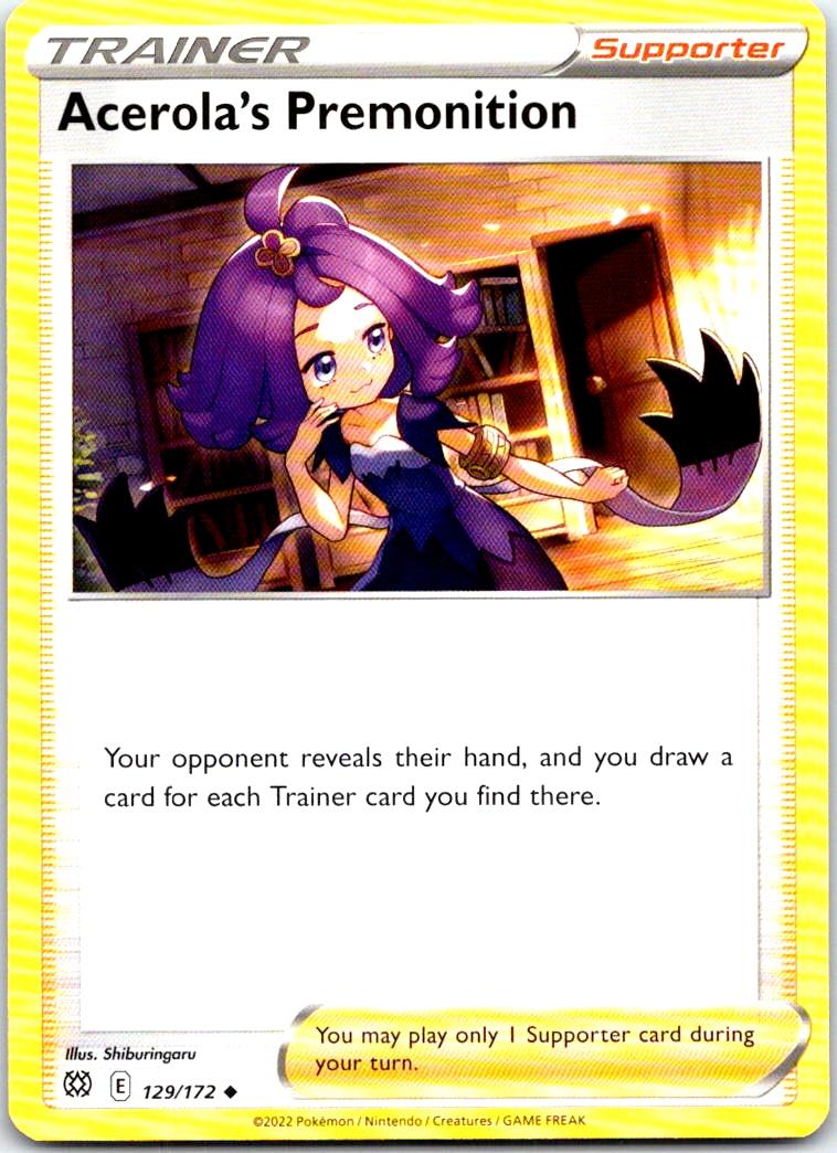 Acerola's Premonition - 129/172 - - BRILLIANT STARS - Pokemon - | AB15-23
