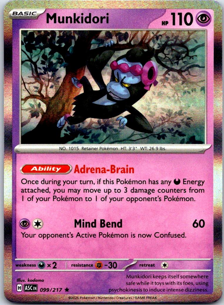 Munkidori - 099/217 - Holo - ASCENDED HEROES - Pokemon - Rare | AA120-35