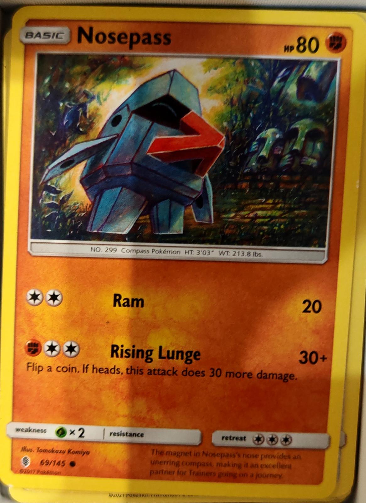Nosepass - 69/145 - - GUARDIANS RISING - Pokemon - Common | AA73-17