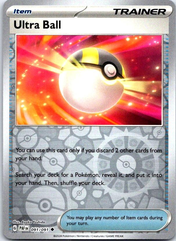 Ultra Ball - 091/091 - Reverse Holo - PALDEAN FATES - Pokemon - | AC24-67