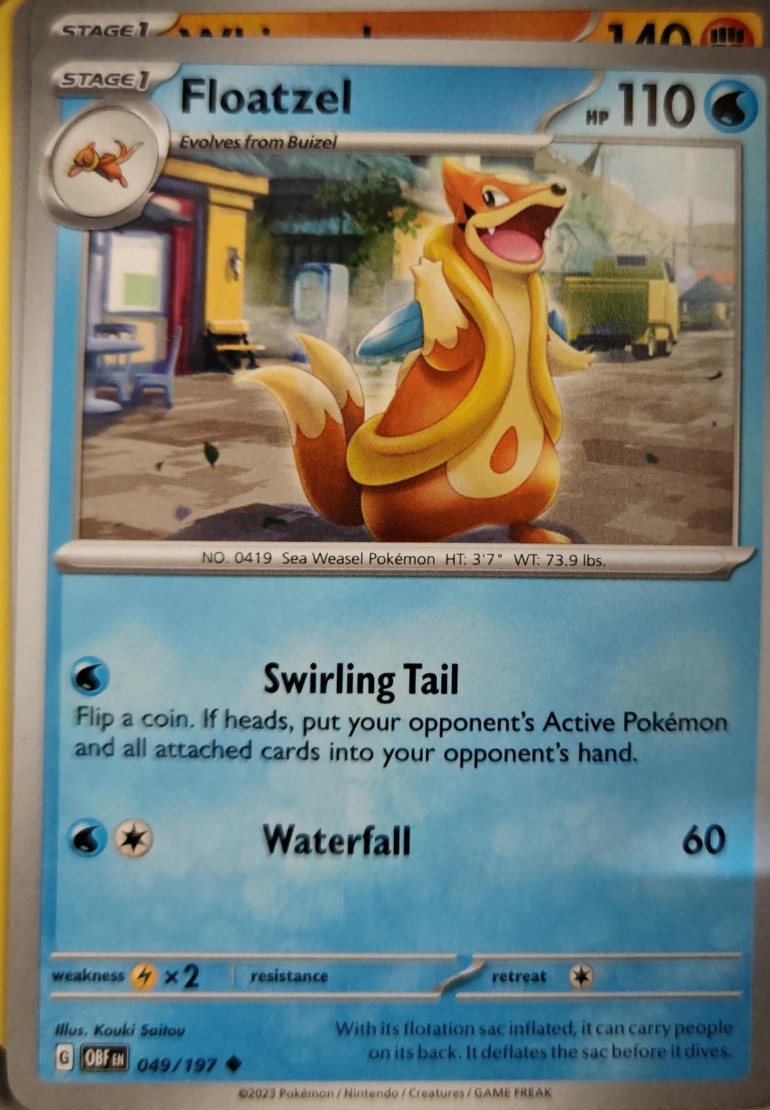 Floatzel - 049/197 - - OBSIDIAN FLAMES - Pokemon - Uncommon | AA10-88