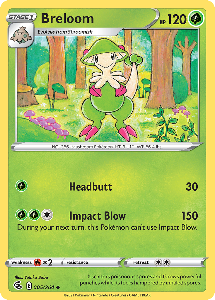 Breloom - 005/264 - - FUSION STRIKE - Pokemon - Uncommon | AA23-54