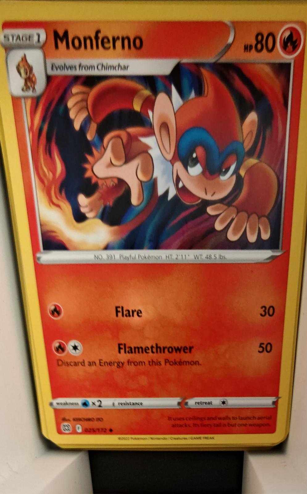 Monferno - 025/172 - - BRILLIANT STARS - Pokemon - Uncommon | AA21-37