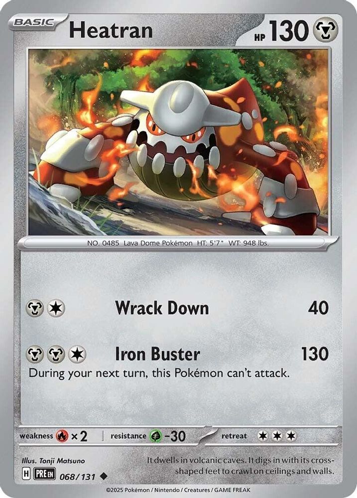 Heatran - 068/131 - - PRISMATIC EVOLUTIONS - Pokemon - Uncommon | AA27-50